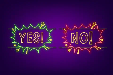 Yes and No speech bubble in pop art style. Feedback concept. Positive feedback Illustrazione stock