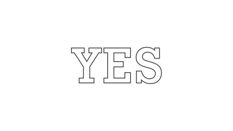 Yes and No text animation video footage. Decision choice motion graphic Stock Footage 319297086