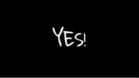 Yes with animated text effect Stock Footage 119664929