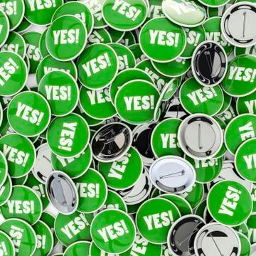 Yes badges Illustrazione stock