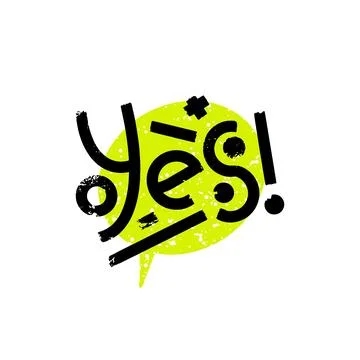 Yes. Banner, speech bubble, poster and sticker concept, geometric style with  Stock Illustration