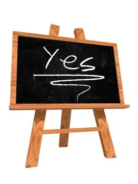 Yes on blackboard Stock Illustration