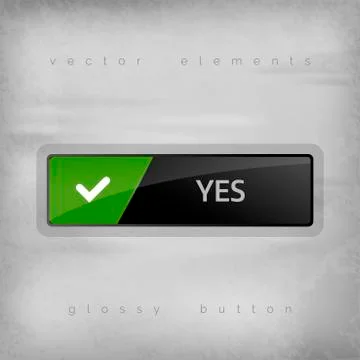 Yes Button Illustrazione stock
