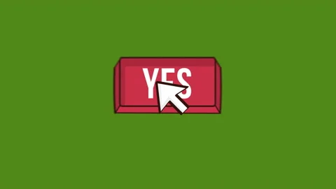 Yes button. Online order concept. Stock Footage 171788804