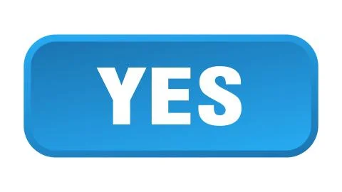Yes button. yes square 3d push button Stock Illustration