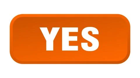 Yes button. yes square 3d push button Stock Illustration