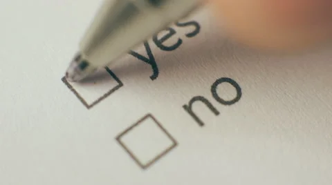 Yes Checkbox Marking Survey Stock Footage 43218757