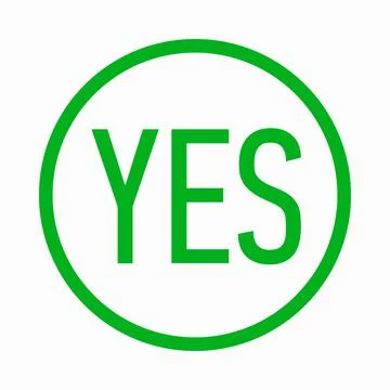 Yes in circle icon, simple style Stock Illustration