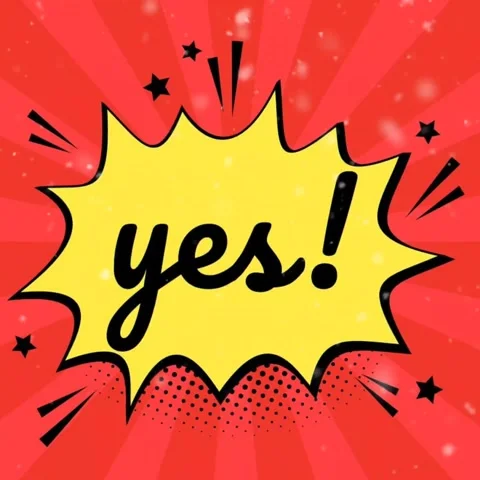 Yes Comic Bubble Vector Animation Stock Footage 259212556