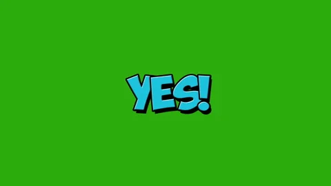 Yes Comic Pop Art text animation. Stock Footage 253803486