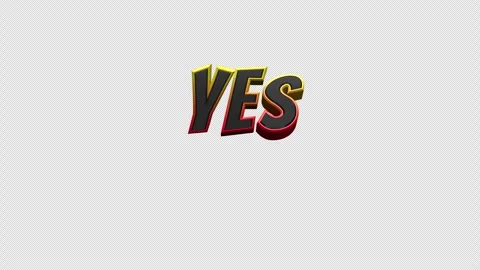 Yes Comic Title Loop On Alpha Video stock 304419597