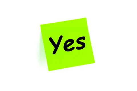 Yes concept on a note Stockillustratie