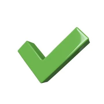 Yes confirmed approved ok correct sign 3d icon render illustration. Interface Illustrazione stock