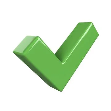 Yes confirmed approved ok correct sign 3d icon render illustration. Interface Illustrazione stock