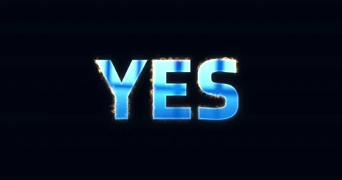 Yes. Electric lightning text. Logotype Stock Footage 137557766