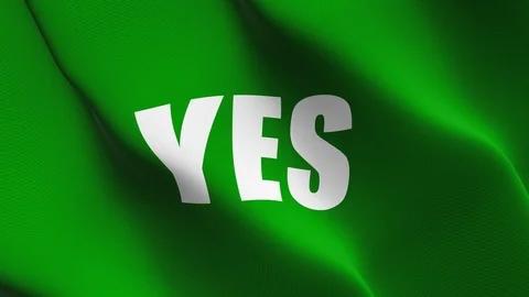 Yes flag loop waving on wind. Stock Footage 119278580