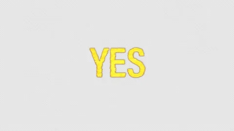 YES glitch text effect cimematic title yellow light animation Stock Footage 239070773