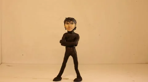Yes, good man  affirmative in stop motion 库存影片 67949296