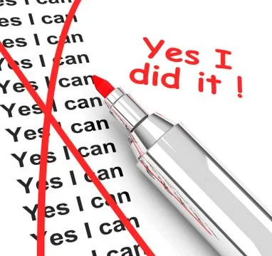 Yes i did it! Stock Illustration