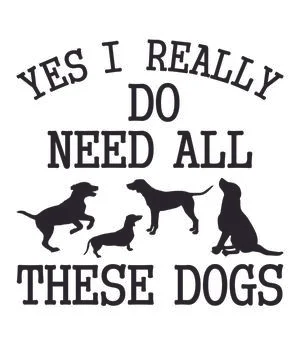 Yes i really do need all these dogs Stock Illustration