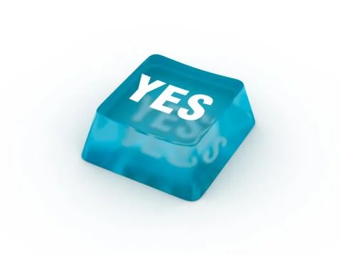 YES on keyboard button Stock Illustration