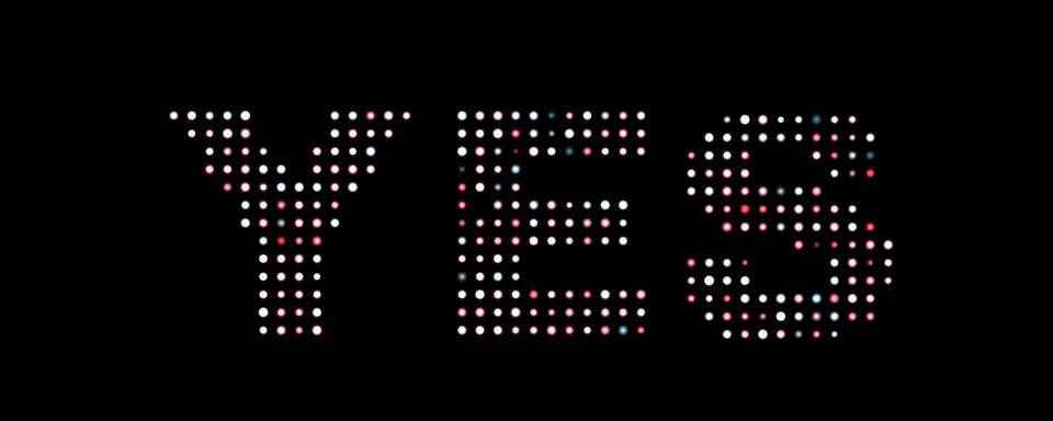 Yes led text Illustration