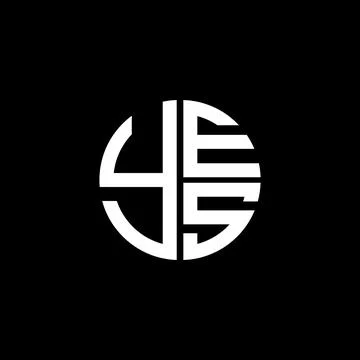 YES logo YES icon YESvector YES monogram YESletter YESminimalist YES Circle.. Stock Illustration