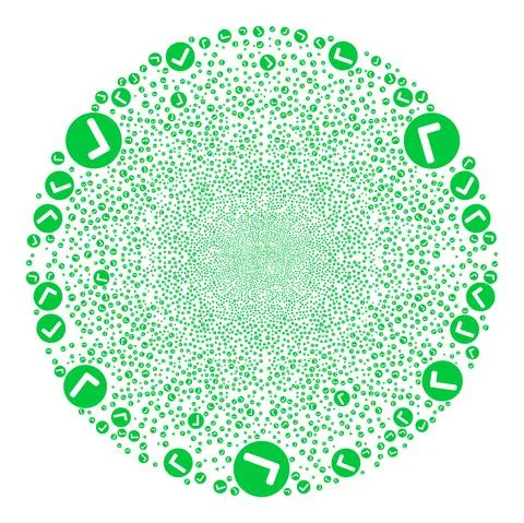 Yes Mark Icon Mosaic Exploding Spheric Cluster Stock Illustration