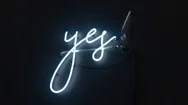 Yes - Neon Sign Flickering On Stock Footage