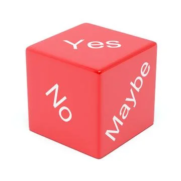 Yes, No and Maybe Stock Illustration