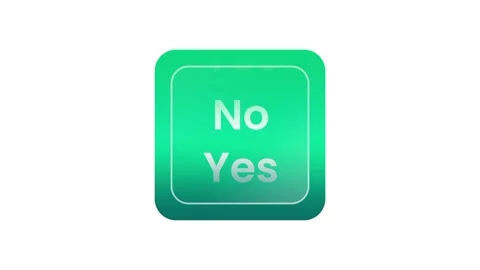 Yes No Button Green Square Stock Footage 334463066