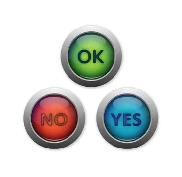 Yes no button Stock Illustration