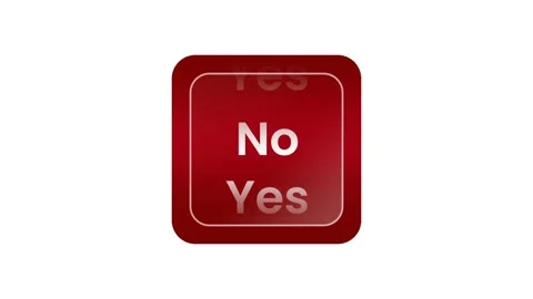 Yes No Button Red Square Stock Footage 334463060