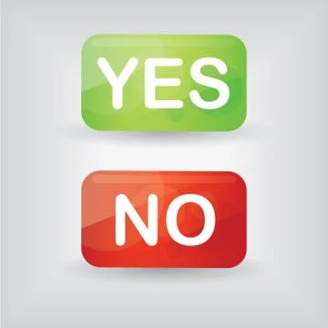 Yes an no buttons Stock Illustration