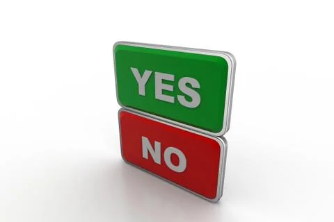 Yes no buttons Free Stock Illustration