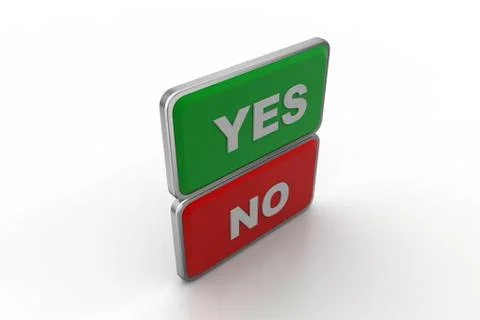 Yes no buttons Free Stock Illustration