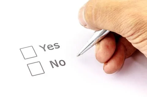Yes no check box Stock Photos