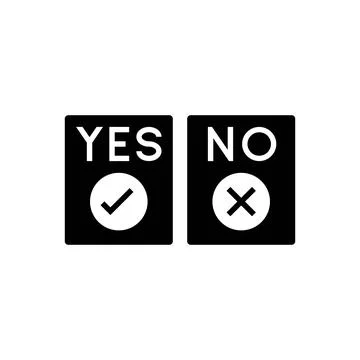 Yes No Choice Box Decision Icons Stock Illustration