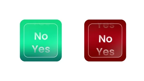 Yes No Dual Button Icons Vídeos de archivo 334463069