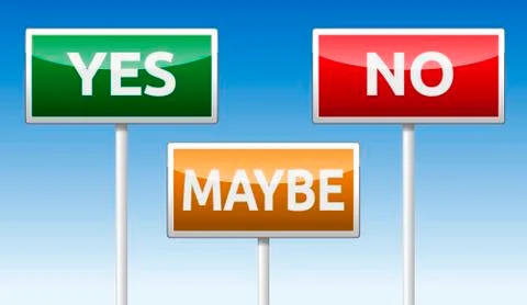 Yes, no, maybe Stockillustratie