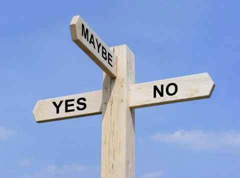 Yes No Maybe Stock Illustration