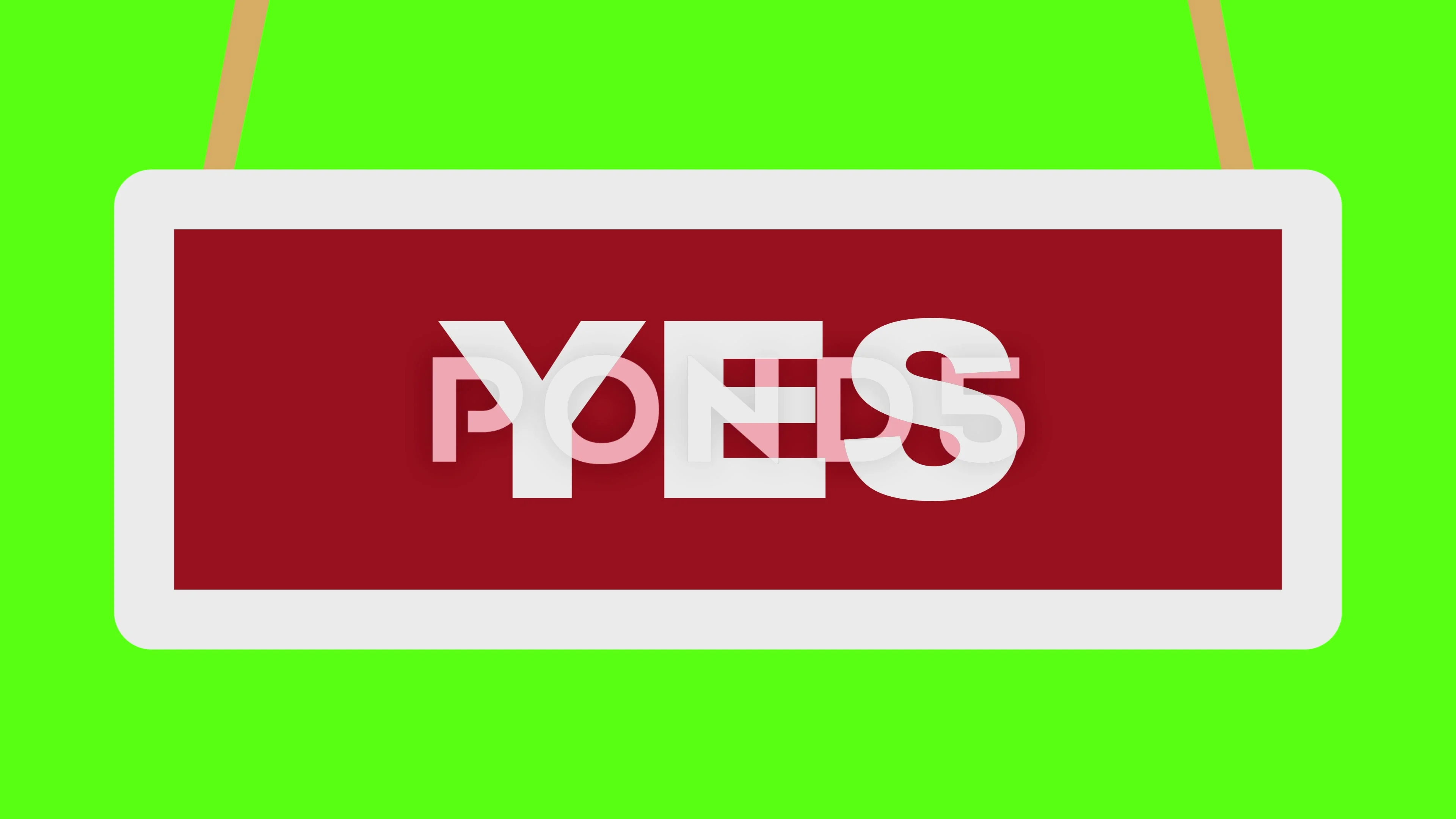 green yes sign