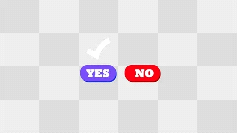 Yes No Tick check mark sign on Alpha Channel. Yes No Tick and cross sign Stock Footage 228091108