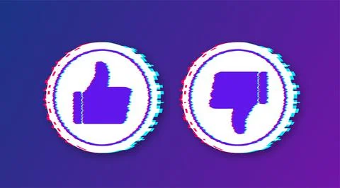 Yes No word text on talk shape.Yes no in speech bubble glitch icon. Vector stock Illustrazione stock