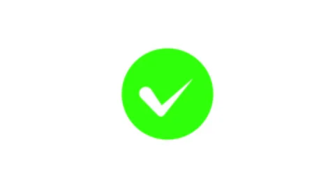 Yes or Checklist Icon with smooth animation. Stock Footage 305166780