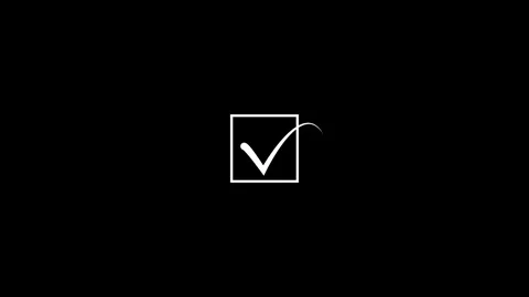 Yes or Checklist Icon with smooth animation. Yes or Checklist Icon with smo.. Stock Footage 309383556