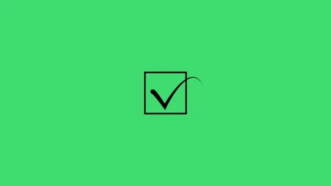Yes or Checklist Icon with smooth animation. Yes or Checklist Icon with smo.. Stock Footage 309383558
