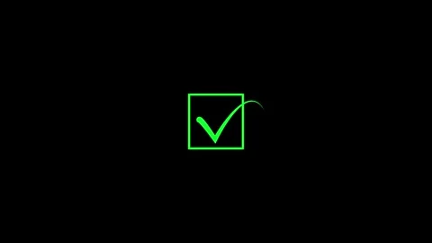 Yes or Checklist Icon with smooth animation. Yes or Checklist Icon with smo.. Stock Footage 309383566