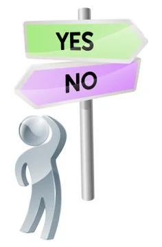 Yes or no decision イラスト素材