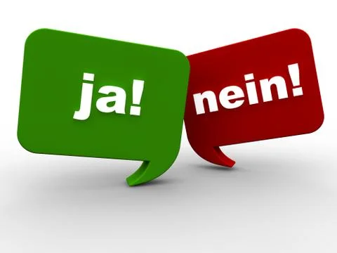 Yes or no - german Stock Illustration